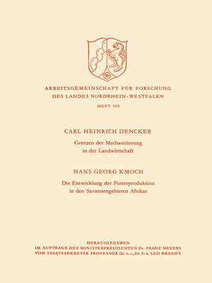 cover image of Grenzen der Mechanisierung in der Landwirtschaft. Die Entwicklung der Futterproduktion in den Savannengebieten Afrikas